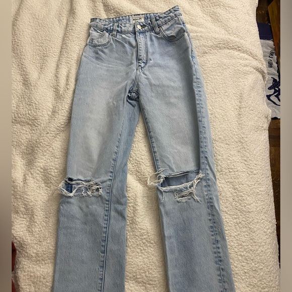 ROLLAS denim jeans, high rise straight size 25 - Picture 2 of 5
